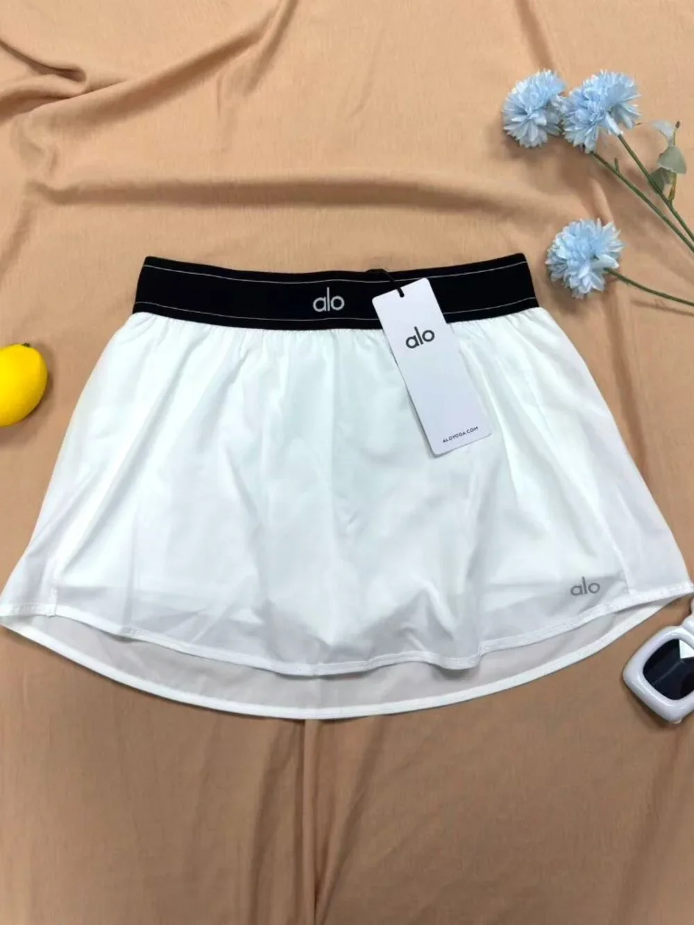 🍱ALO Yoga Versatile White Tennis Skirt Elevated Athleisure Sporty🧁Summer Look